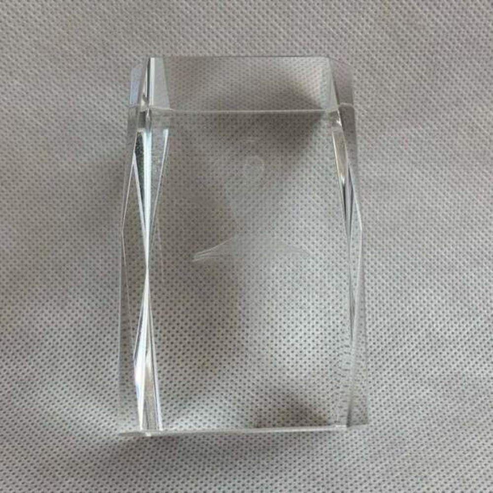 3D Laser Etched Crystal Glass Ballerina Paperweight Dancing Ballet Figurine Box - Picture 3 of 4